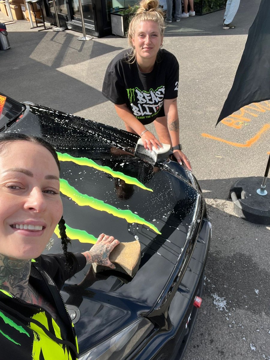 Mandatory wash so the photos you take look good 🫡

Stop by and grab an ice-cold Monster 🏎

#MonsterEnergy #UnleashTheBeast #NissanSkyline