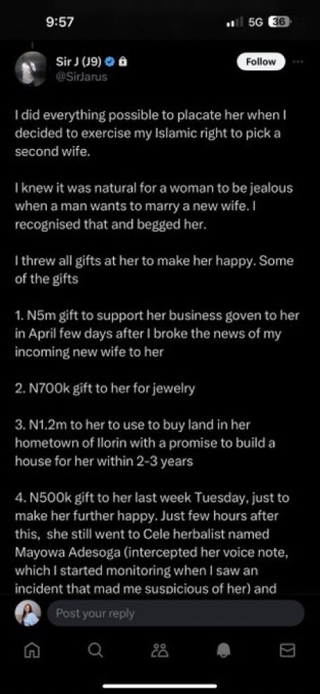 rukky_nate's tweet photo. “This post has been deleted by Sir Jarus”

Brought your marriage issues to the public domain for total strangers to gloat over. https://t.co/O2pikIsK7e