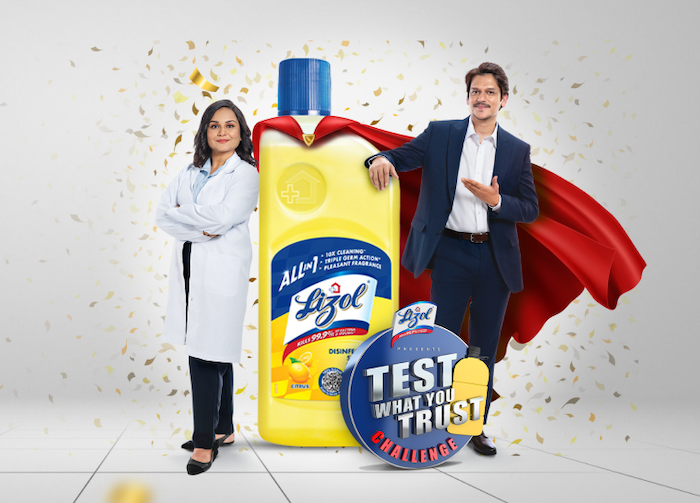 BWIndia's tweet photo. Lizol Defeats India’s Top 10 Nominated Phenyls as Chosen by Lakhs of Indians in Lizol #TestWhatYouTrust Challenge
@LizolIndia #Top10Phenyls #Challenge #FloorCleaner #HouseholdCleaning #ScientificTesting #ConsumerTrust #Campaign
https://t.co/EYjvw99D2Y https://t.co/it7A6ifqrL