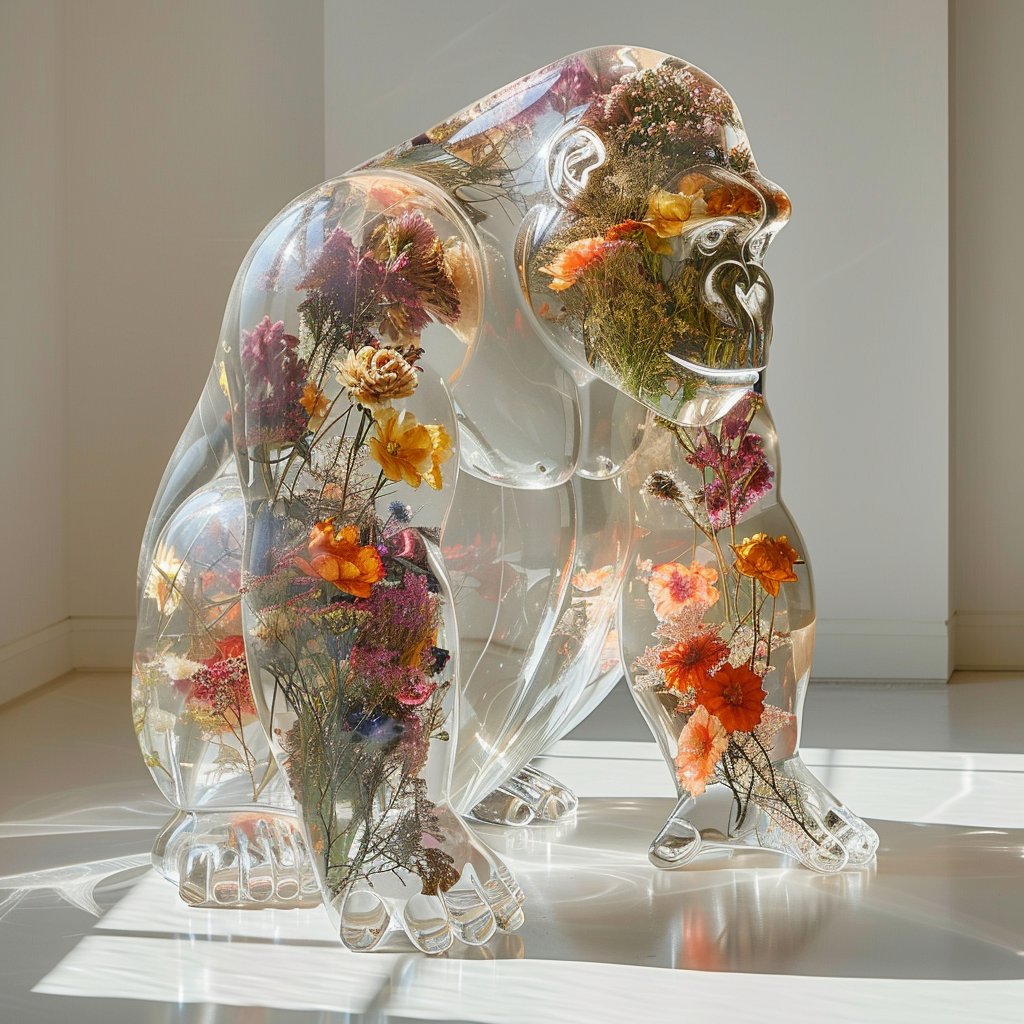 SiteW_fr's tweet photo. @MidJourney

💬 Prompt : 
Une sculpture en verre de [SUJET] sur un sol blanc est remplie de fleurs séchées et de pétales colorés, créant une atmosphère éthérée. Le fond est blanc et une lumière douce brille sur la sculpture, illuminant chaque détail à l'intérieur de l'aile. La sculpture est dans le style d'un artiste minimaliste

Essayez et partagez-nous vos résultats ✨