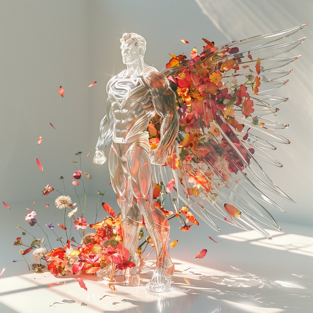 SiteW_fr's tweet photo. @MidJourney

💬 Prompt : 
Une sculpture en verre de [SUJET] sur un sol blanc est remplie de fleurs séchées et de pétales colorés, créant une atmosphère éthérée. Le fond est blanc et une lumière douce brille sur la sculpture, illuminant chaque détail à l'intérieur de l'aile. La sculpture est dans le style d'un artiste minimaliste

Essayez et partagez-nous vos résultats ✨