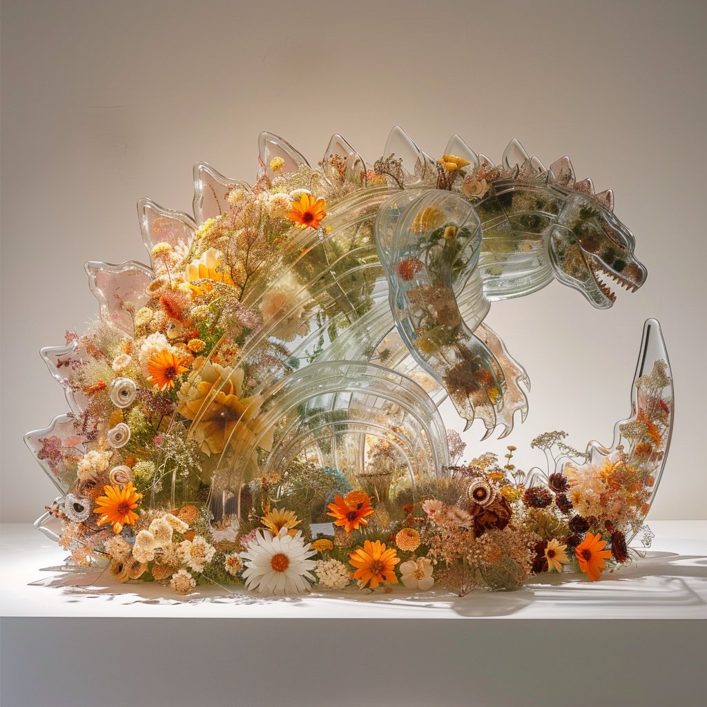 SiteW_fr's tweet photo. @MidJourney

💬 Prompt : 
Une sculpture en verre de [SUJET] sur un sol blanc est remplie de fleurs séchées et de pétales colorés, créant une atmosphère éthérée. Le fond est blanc et une lumière douce brille sur la sculpture, illuminant chaque détail à l'intérieur de l'aile. La sculpture est dans le style d'un artiste minimaliste

Essayez et partagez-nous vos résultats ✨