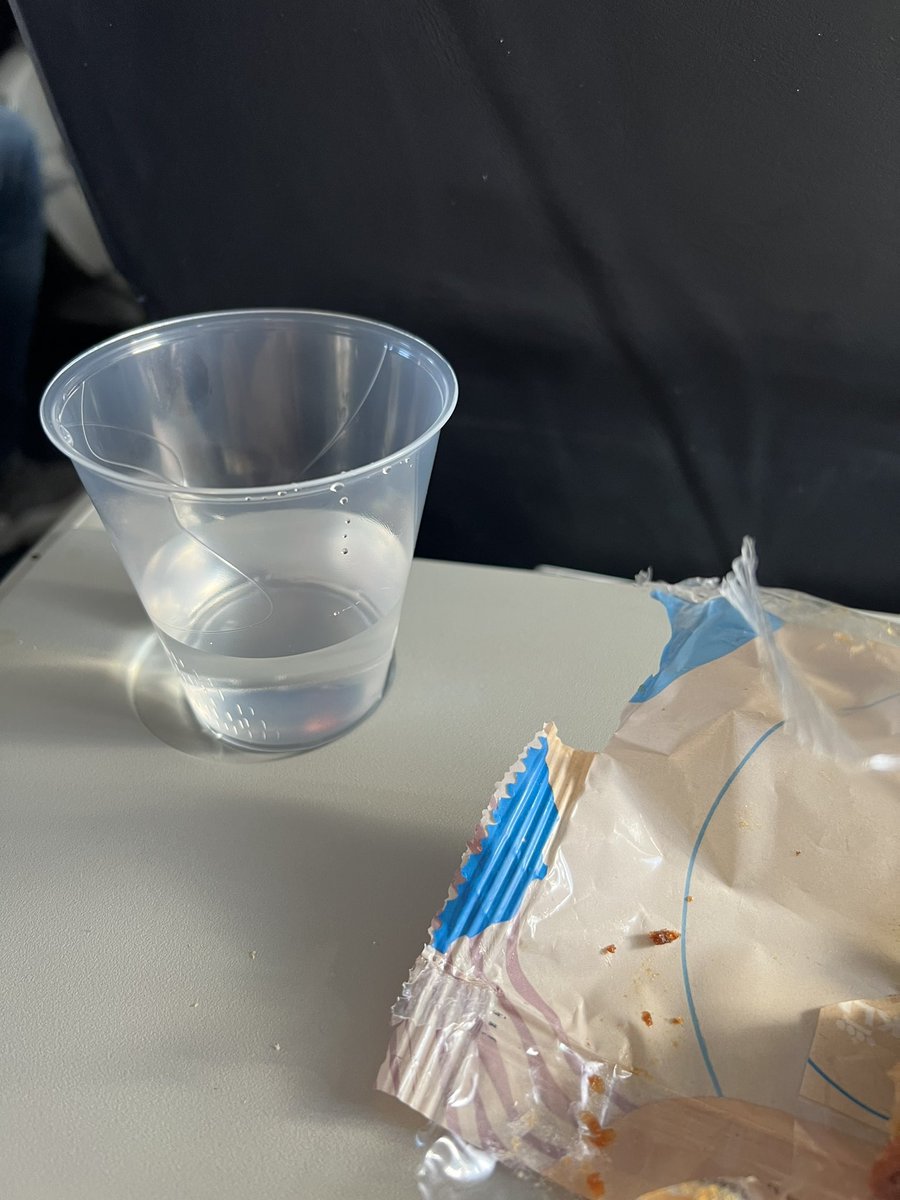 iantkennedy's tweet photo. Hi @KLM is there a better way to do this? What happens to the plastic afterwards? https://t.co/xQWSd0exDr