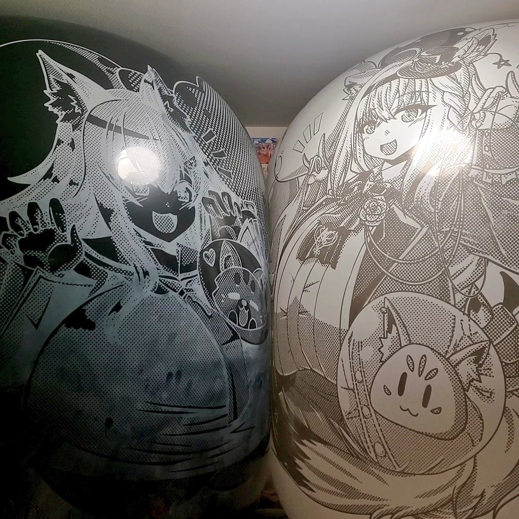 抜け出した後に両方さらに空気追加～ 変形してる風船ってｴｯﾁだよね…