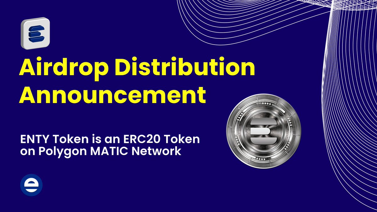 🔊Airdrop distribution! 
⏩In the next few days all Airdrop winners &amp; Referrals will receive their ENTY tokens⏪
❗Be sure, that do you have added ENTY token to your Wallet by Polygon MATIC Network!❗