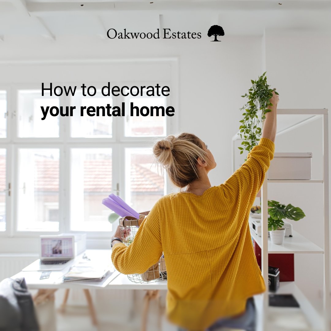 - Go bold with colour and patterns.
- Adding a large leaning mirror.
- Install small hanging wall art with command strips. 

Browse our listings: oakwood-estates.co.uk/property-to-re…

#Oakwoodestates #estateagency #community #property #homesofinstagram #home #dreamhome #tolet #decorate