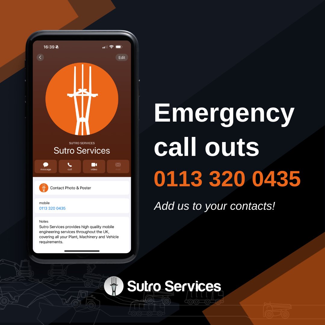 🚨 Need urgent repairs? We've got you covered with our emergency call-out service! 

Add us to your contacts today! 0113 320 0435. 📞 

#constructionplant #plantmaintenance #plantrepairs