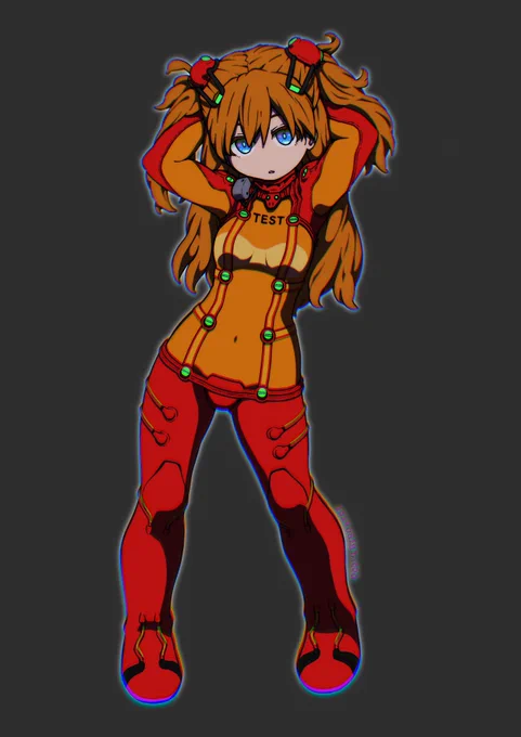 直しました。#エヴァ #アスカ 