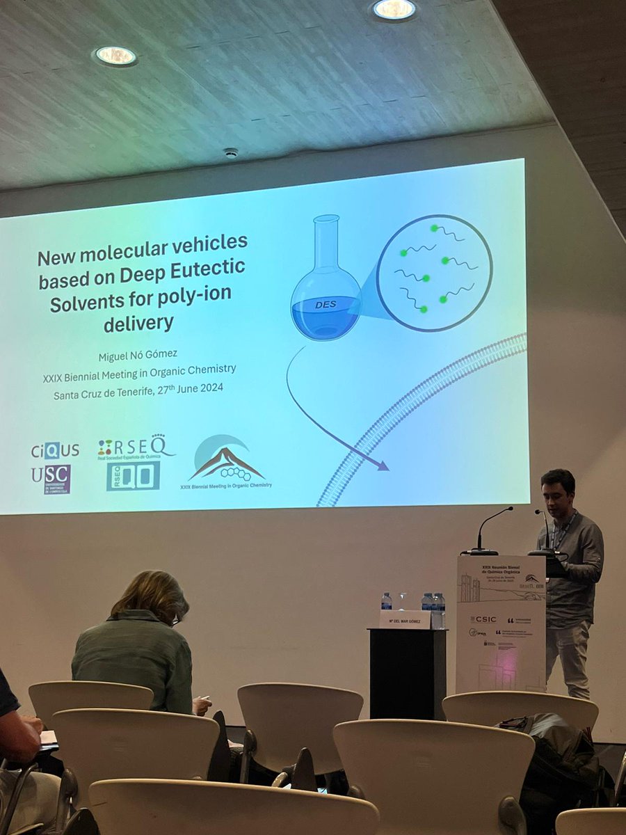 It was such an oportunity to share my work on Deep Eutectic Solvents in #biqote24. Exciting days in Tenerife with lots of Organic Chemistry!