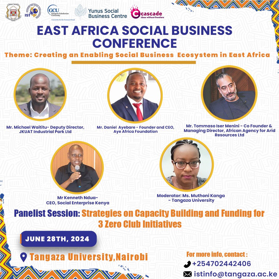InstituteForSo6's tweet photo. Join us for the Africa Country Forum panel discussion on "Strategies on Capacity Building and Funding for 3 Zero Club Initiatives" at the East Africa Social Business Conference! 🌟✨ 
Join in virtually using the link: https://t.co/x8F64ttgRw

#EASBC2024 #3Zero https://t.co/fY5ItfSNY1
