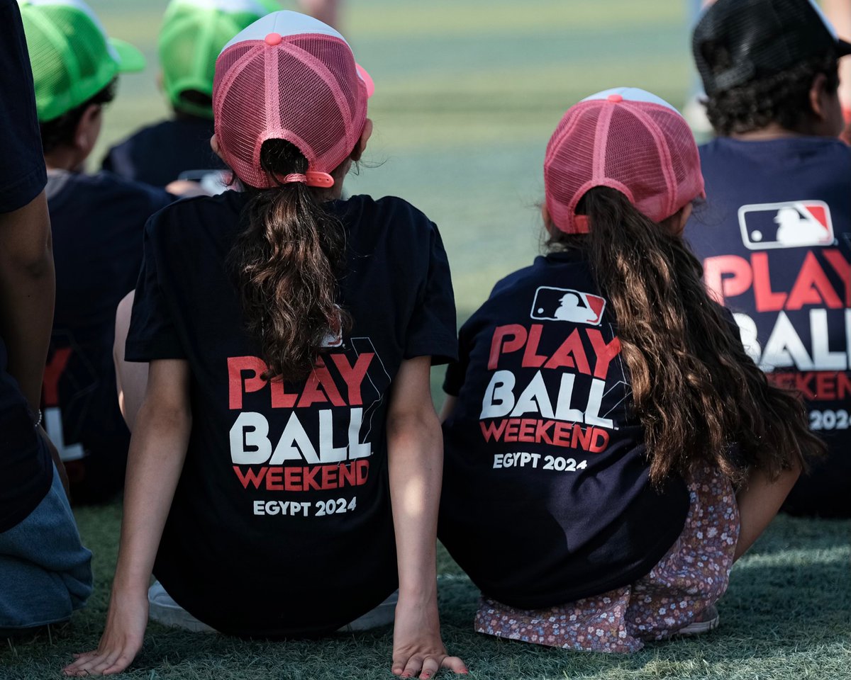 MLB and Because Baseball teamed up to bring Play Ball Weekend to the land of the pyramids for a third consecutive year 🇪🇬

Hundreds of Egyptian youth joined former All-Star Brian Jordan and 4-year Major Leaguer Jarrett Parker in Cairo’s biggest #PlayBallWeekend yet ‼️