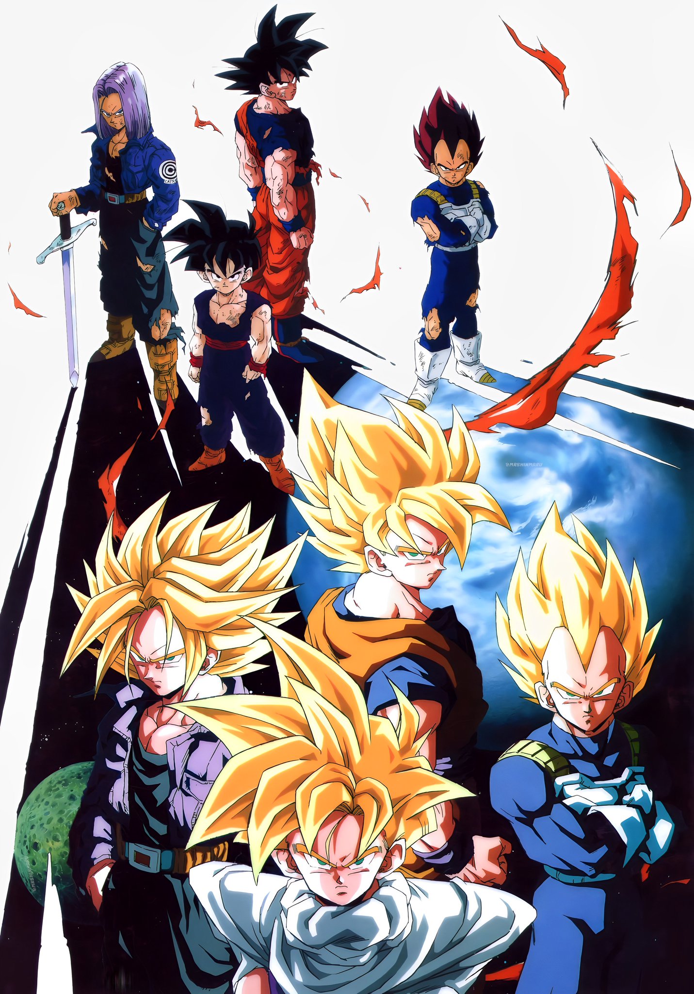 ドラゴンボール 1990年 折り込み用 イラスト 30cm×30cm 02
