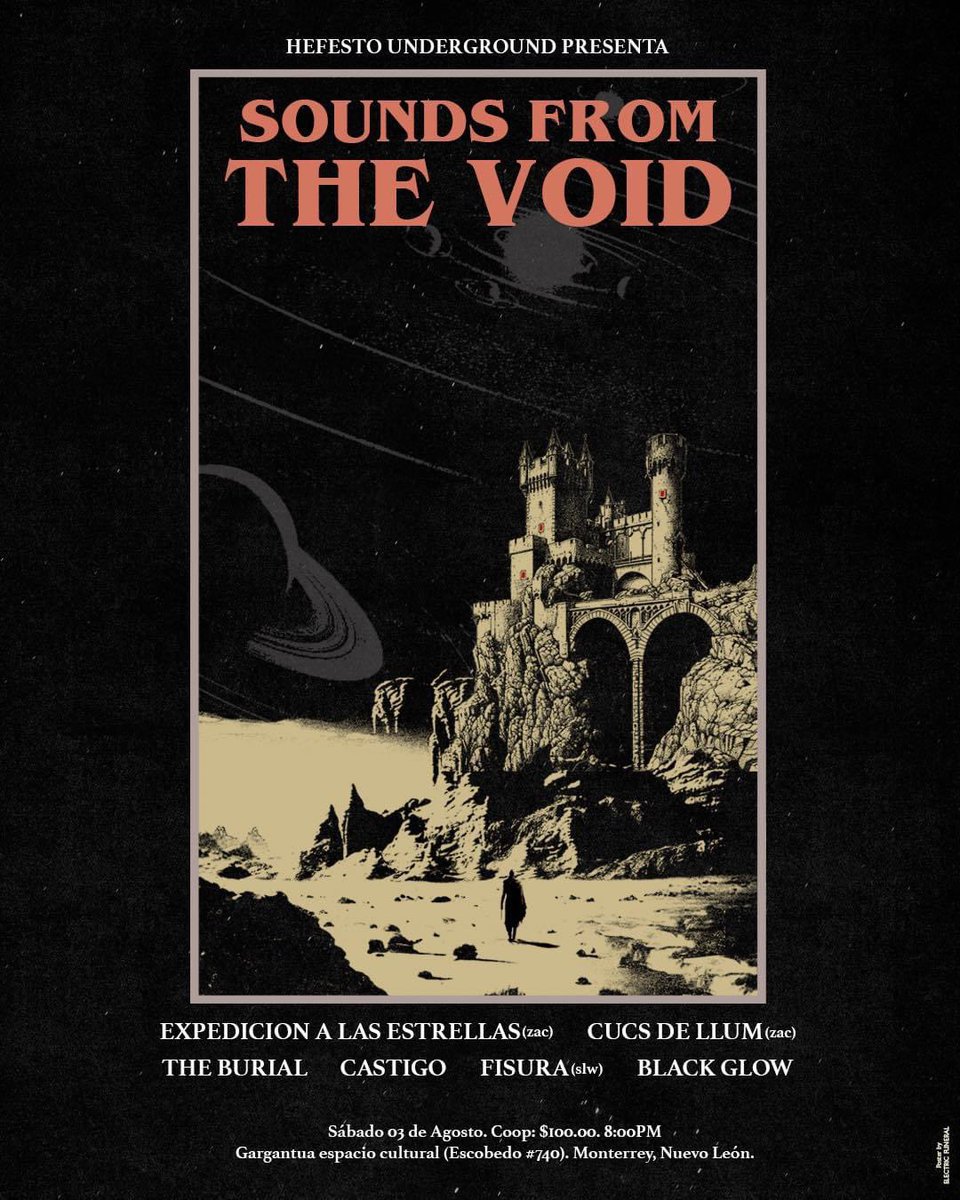 eale_27's tweet photo. Monterrey !! Nos veremos por primera vez este 3 de Agosto en @GargantuaMx  junto a bandotas como @CucsDeLlum  #TheBurial y más !! 🙌🏻💫✨ https://t.co/pNuS2z1hwq