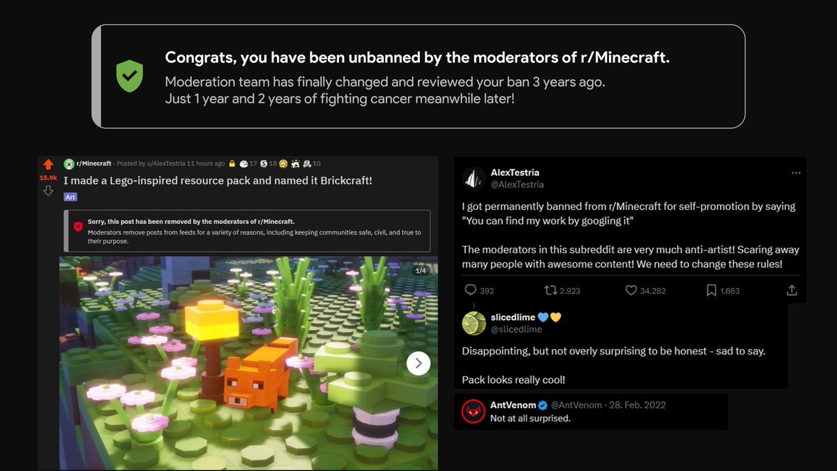 Just 2 years while fighting cancer later I'm unbanned 🥳