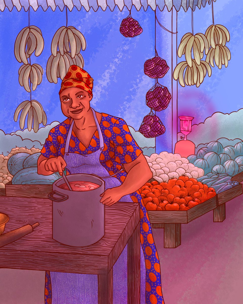 Nous c'est le goût !  
#africafood #illustrationart