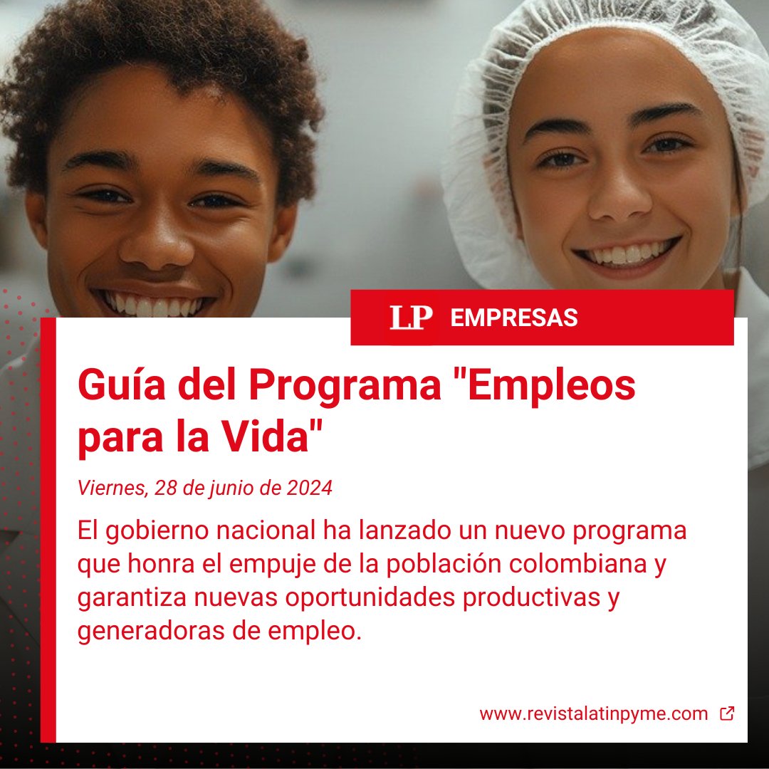 🎯 Programa "Empleos para la Vida" 🎯

¡El gobierno lanza incentivos económicos para fomentar el empleo formal en Colombia! 🚀

Objetivos:

1.Fomentar el empleo formal.
2. Eliminar barreras de acceso.
3. Incentivar la economía popular.

🔗 Más info en lnkd.in/eEXC29YM