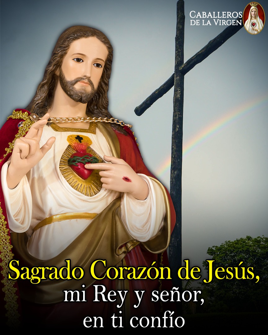 Cab_Virgen's tweet photo. Consagremos este día al Sagrado Corazón de Jesús que, por amor a los hombres, se dejó traspasar por nuestros pecados.
Amén. https://t.co/BdeEUwiY8h
