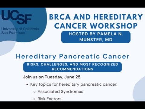 "Hereditary Pancreatic Cancer: Risks, Challenges, and Most Recognized Recommendations" Dr. Pamela Munster <a href="/PMunsterMD/">PMunsterMD</a> with <a href="/UCSFHospitals/">UCSF Health</a> experts in latest <a href="/UCSFCancer/">UCSF Helen Diller Family Comprehensive Cancer Ctr</a> BRCA and Hereditary Cancers Workshop.  ow.ly/EzwO50SrpkB