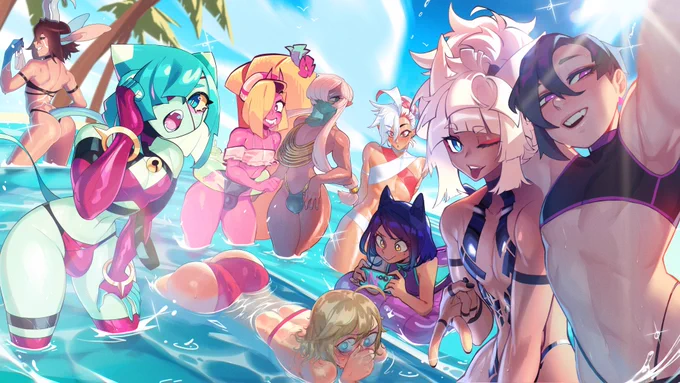 The World Femboy Collab of 2024 has concluded!Thank you all for attending even tho I was the one that had to clean up the changing room after....the uhh incident. 