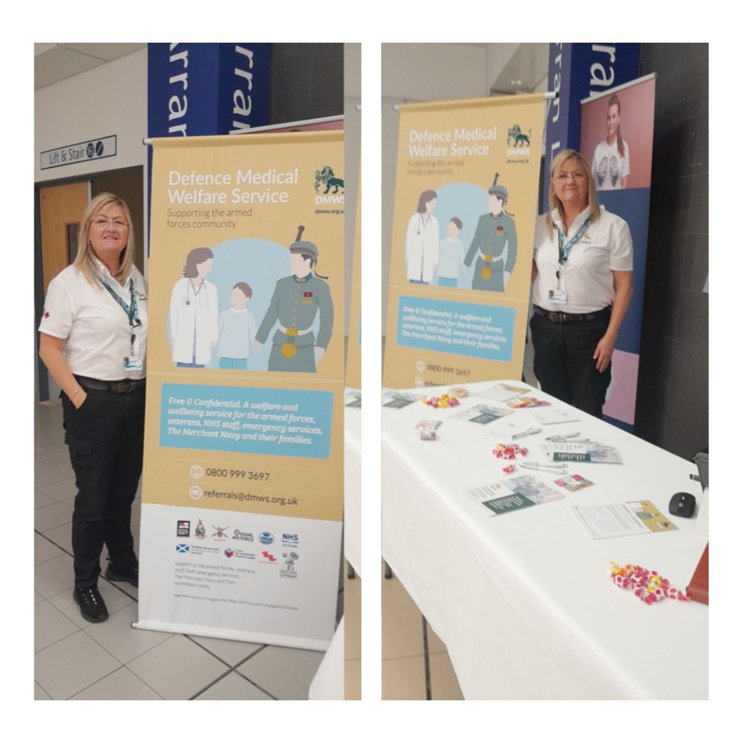 Our fabulous Welfare Officer Sam raising awareness and supporting Armed Forces Week at Queen Elizabeth University Hospital, <a href="/NHSGGC/">NHS Greater Glasgow and Clyde</a>!

#supportingthefronline #saluteourforces