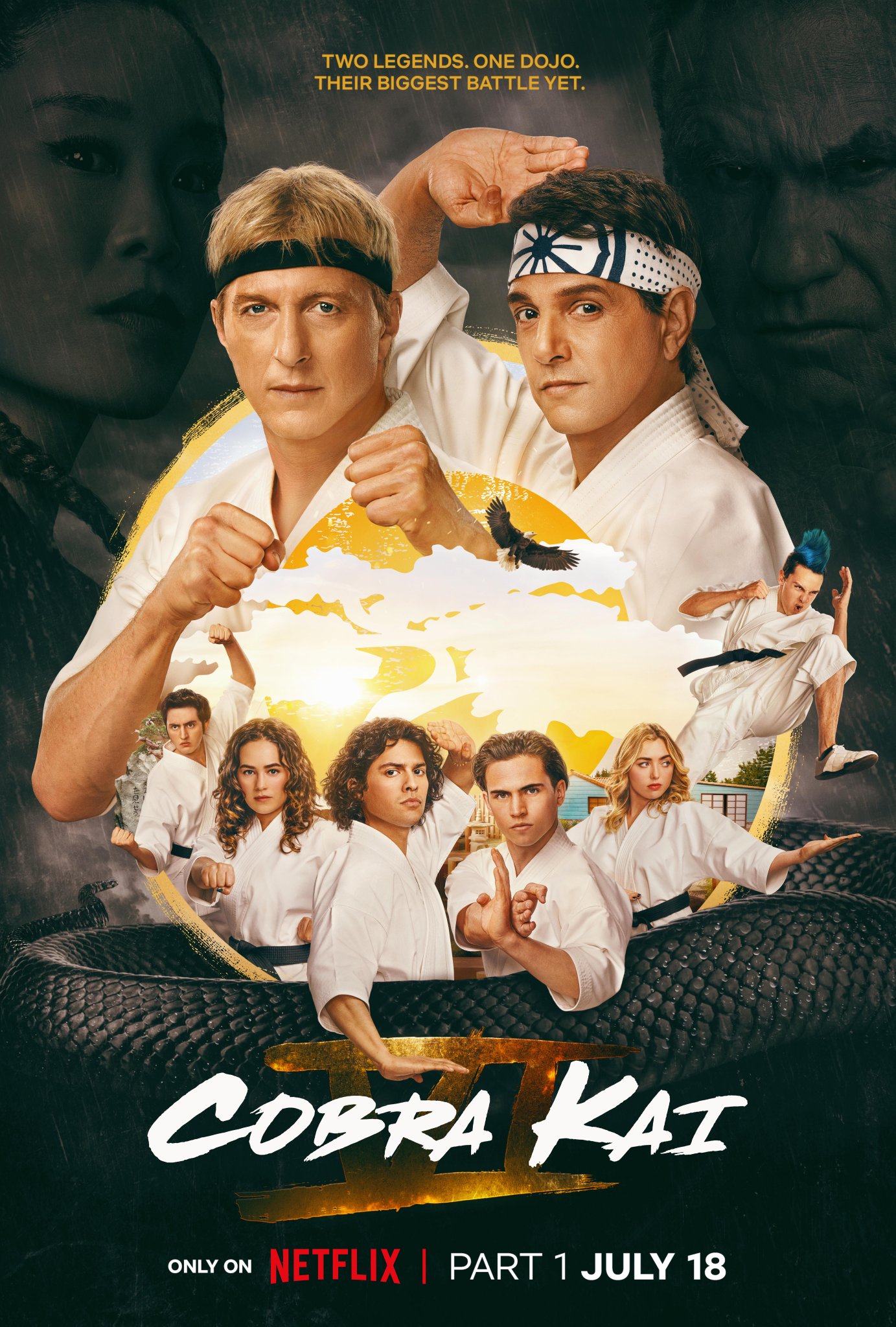 Cobra Kai S6a poster op Netflix België 