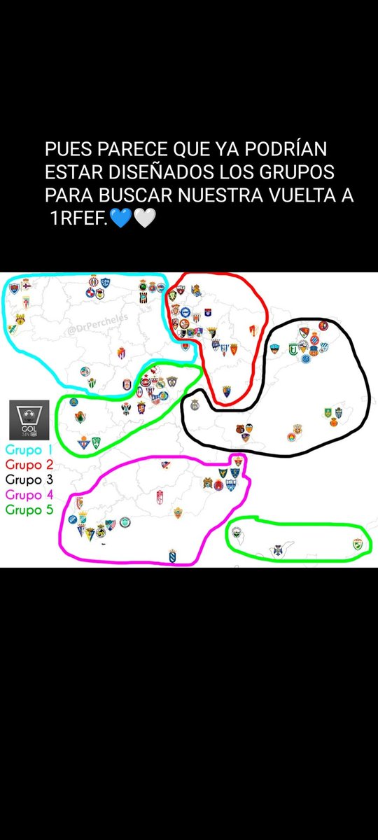 Parece ser que así serán los grupos. Categoría muy competida. <a href="/SanFernando_CD/">San Fernando CD</a> hay que luchar por subir. 7 desplazamientos muy cerquita. Ganas que ruede ya la pelotita. 💪🏼💙🤍