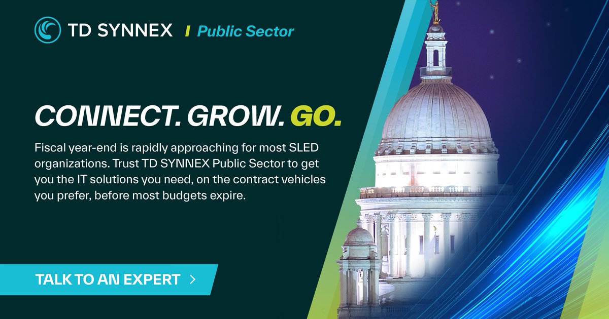TD_SYNNEX_PS's tweet image. It’s the final call for 2024 #SLED #IT budgets. @TD_SYNNEX_PS is here to help you make the most of your remaining budget. Whether you need vendor options, financial assistance or #contractvehicles, we&apos;ve got the solutions you need. #PublicSector bit.ly/4cyfHrD