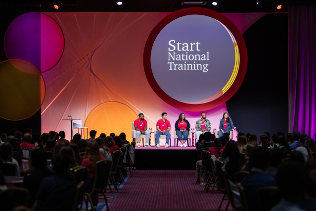 aulett's tweet photo. PwC recently welcomed nearly 600 Start interns to the firm at our annual Start National Training! Interns spent three days preparing for their summer ahead. Learn more about Start, our career readiness and leadership development experience! https://t.co/rWoSYex61D https://t.co/52uoKzoeY7