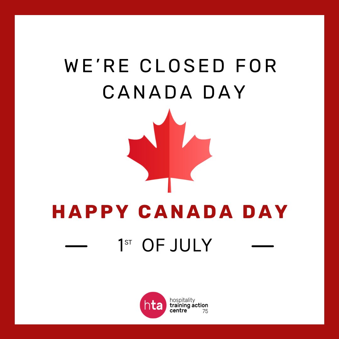 htac75's tweet image. Happy Canada Day!

Please note that our office will be closed on Monday July 1, 2024. 

Wishing everyone a fantastic long weekend from all of us at HTA 75!
