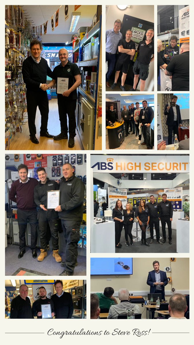 Happy 30th 

ABS Commercial Director Steve Ross celebrates 30 years in the Locksmith industry.

A long-standing supporter of the Locksmith sector, Steve’s energy and passion for the industry shows no sign of waning - which is good news for Locksmiths! 

Congratulations Steve!