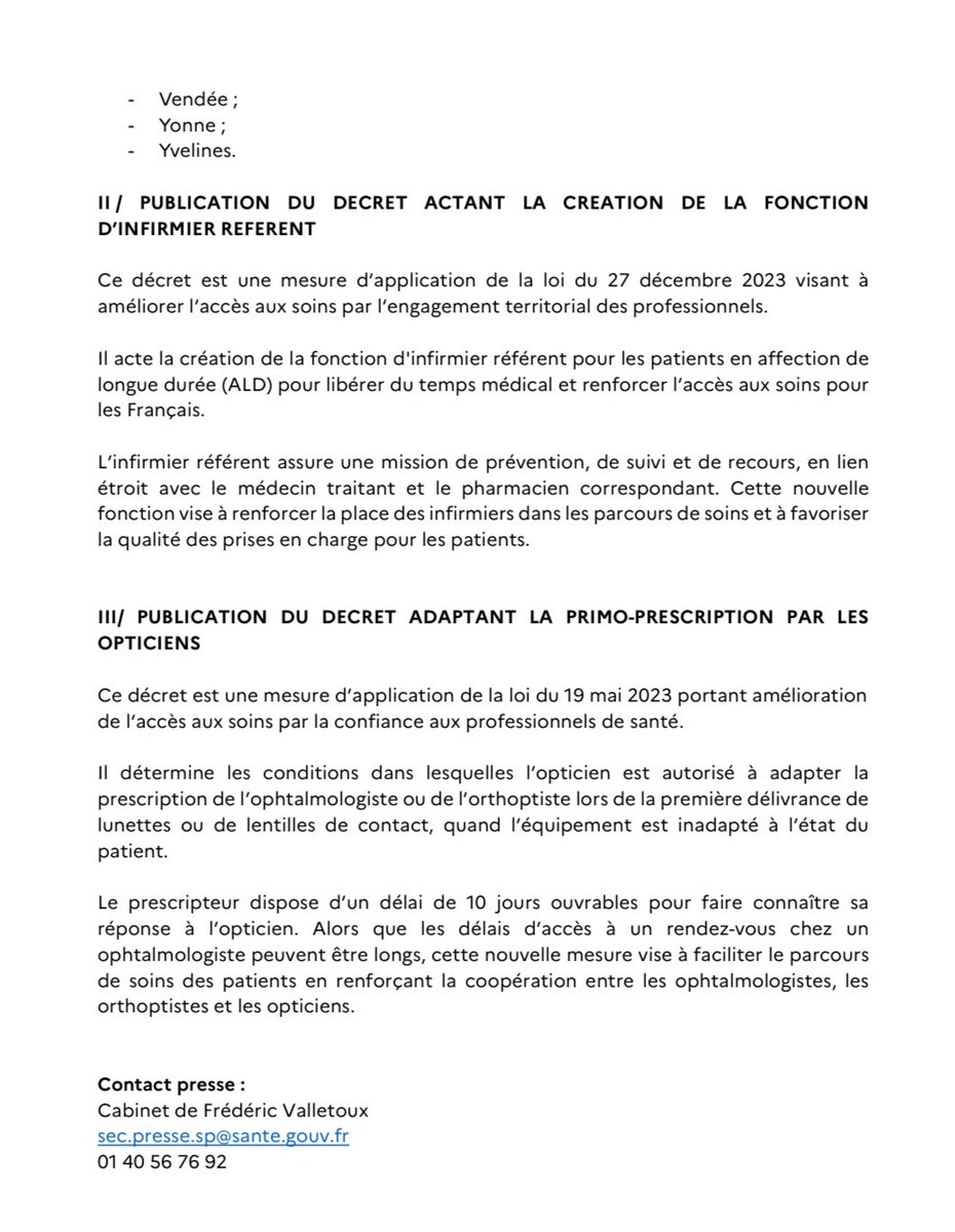 Accès direct aux kinésithérapeutes en CPTS ➡️ au terme d’un appel à projets, 16 départements ont manifesté leur intérêt pour être expérimentateurs <a href="/Sante_Gouv/">Ministère de la Santé et de l'Accès aux soins</a> ⤵️ 

sante.gouv.fr/actualites/pre…