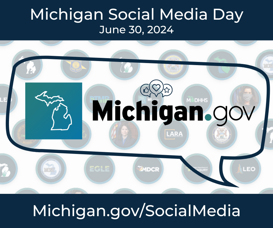 MichStatePolice's tweet photo. Happy Michigan Social Media Day! Thanks for being a part of our online community.
Don’t miss out on exclusive content! Follow us on Facebook, X, Instagram, YouTube, LinkedIn,Threads and MSPMobile at https://t.co/OEKO3idD9z. #SMDayMI #SMDay https://t.co/gunNmfCCzM
