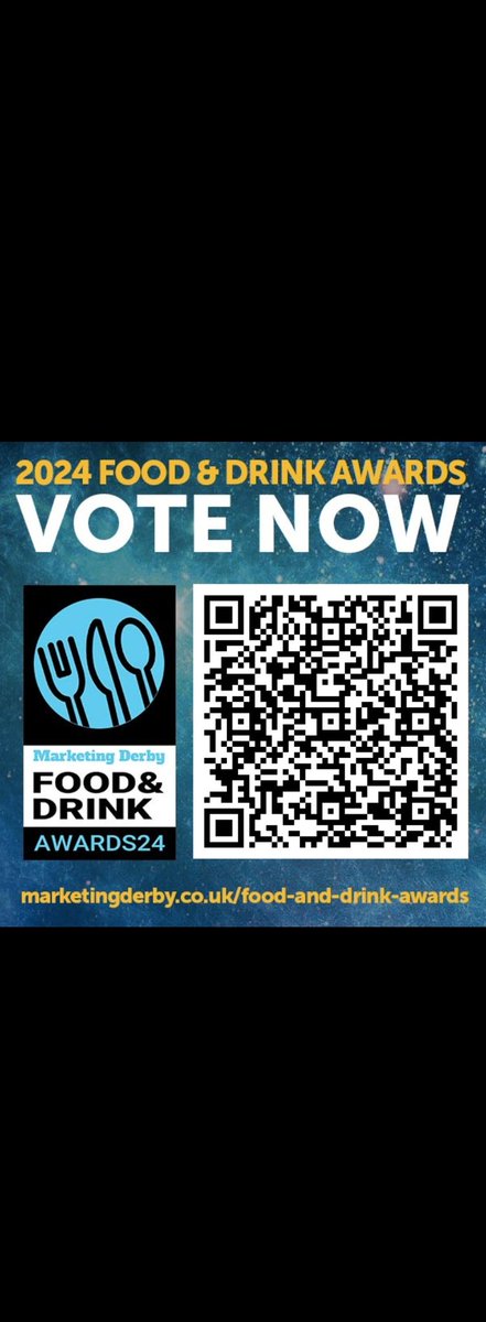 Nominations are now open for Derby food and drink awards!!! If you love what we do then please drop us a vote for restaurant of the year . forms.gle/tPtJZ1xsf2BnSk… many thanks.