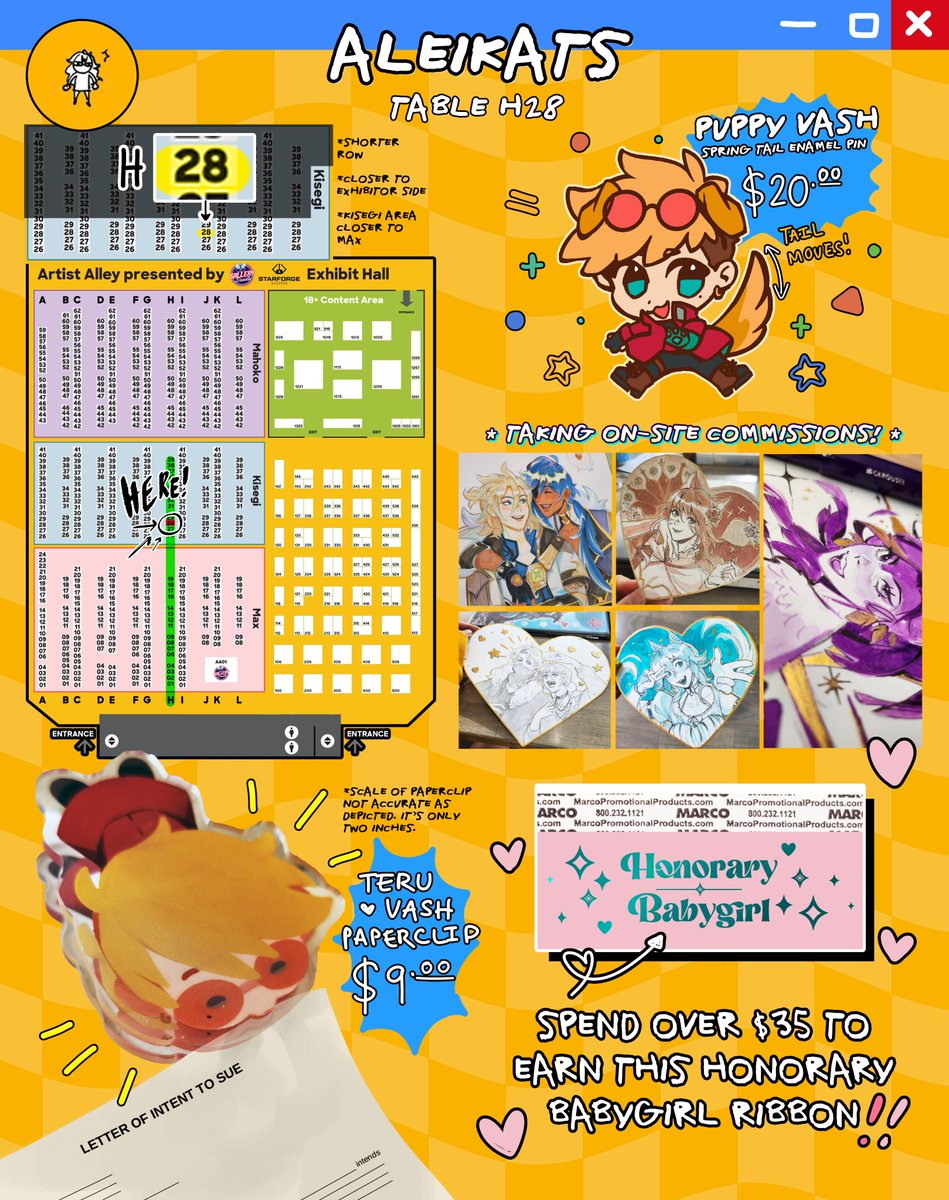 aleikats's tweet photo. 🐟 AX Catalog, Table H28🐟
got a few i didn't list here so be sure to stop by!

⭐️[Rallies] Sonic, Genshin, and Overwatch
🎀 RT&amp;like to win a $25 coupon off my store at the con! Ends July 2nd / Two winners!*

#animeexpo #ax2024 #axcatalog #axartistalley2024 #ax2024artistalley https://t.co/b7B89pSQCa