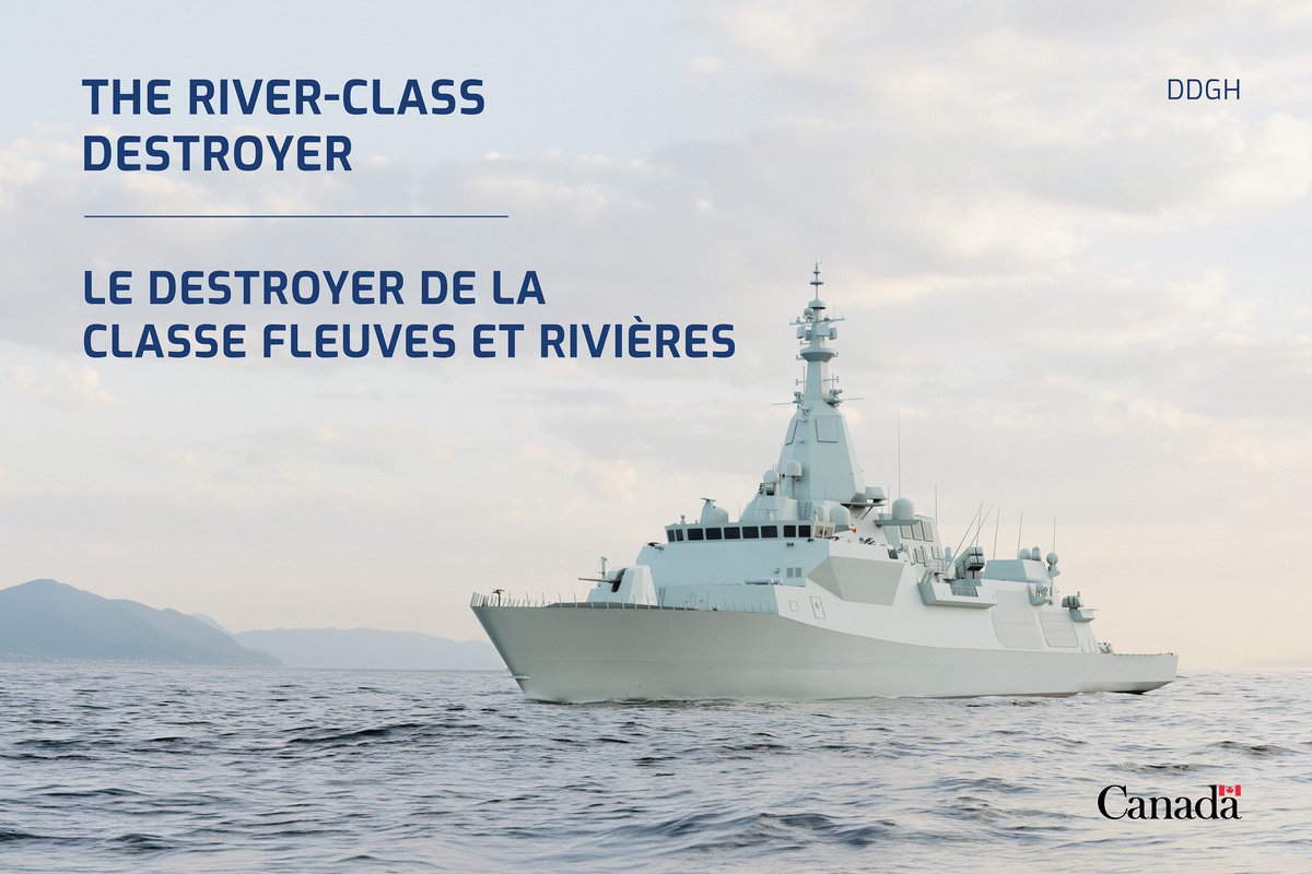 Today marks the start of construction activities for Canada’s new fleet of Canadian Surface Combatants. The new fleet of warships will be known as River-class destroyers. canada.ca/en/department-…