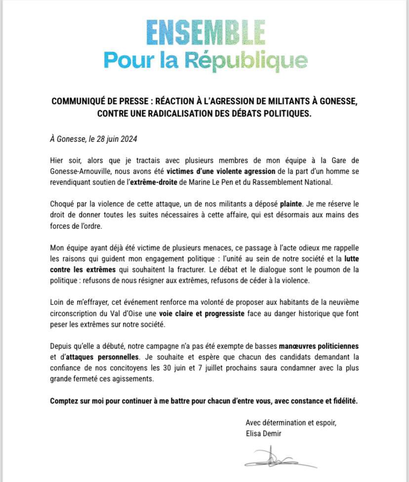 Ensemble. 
Nous ne lâcherons rien.