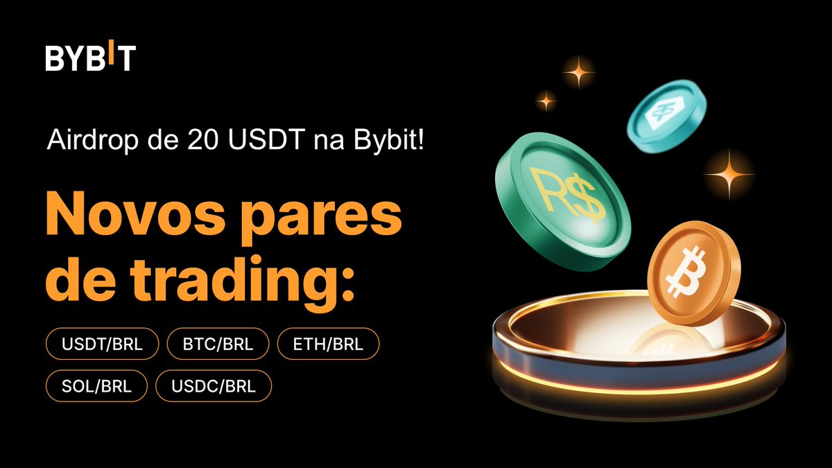 BybitBrasil's tweet photo. 🇧🇷 Novos pares de trading em BRL!

😎 7 traders ganharão 20 USDT! Concorrer é simples:

1⃣ Siga nosso perfil no Twitter

2⃣ Reposte esse post e marque 3 amigos nos comentários

3⃣ Visite a página da promoção, inscreva-se e responda o formulário: https://t.co/MDKhJ2nTWd https://t.co/Sk0EAkikU1