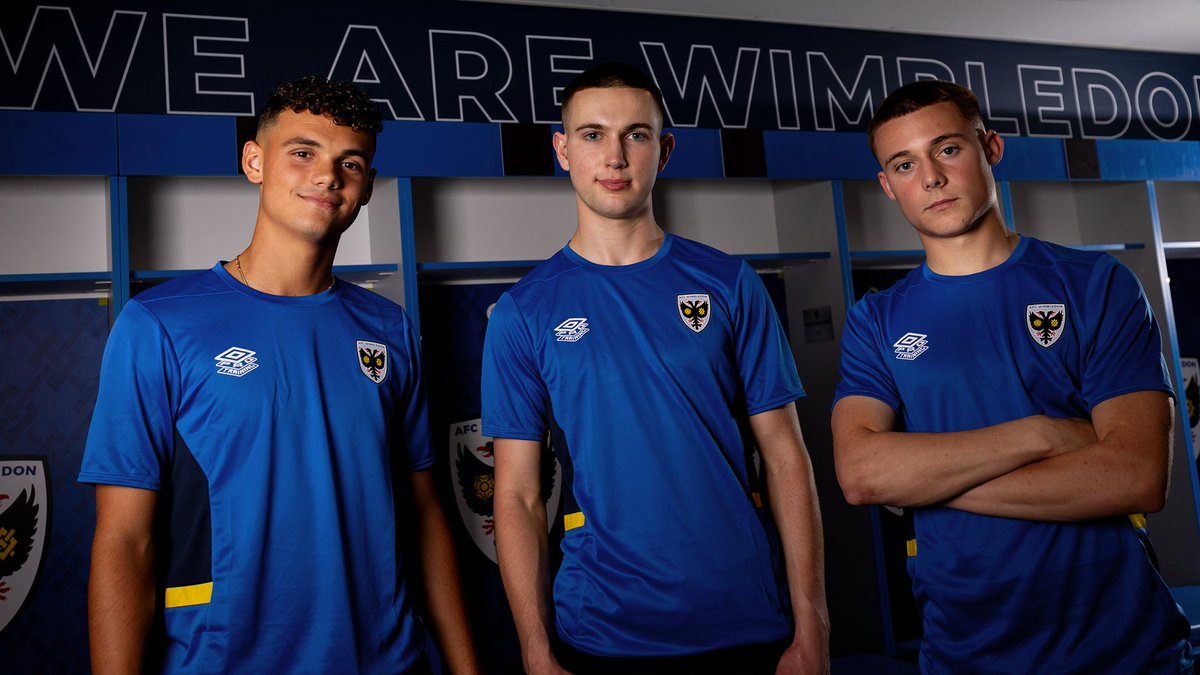 AFC Wimbledon (@afcwimbledon) on Twitter photo ๐ Contracts signed: Top talent secured ๐๏ธ
๐จโ๐ Defender <a href="/leoyoung_05/">Leo Young</a> and midfielders <a href="/KaiJennings18/">Kai Jennings</a> and <a href="/Harrysidwell7/">Harry sidwell</a> have graduated from <a href="/AFCWAcademy/">AFC Wimbledon Academy</a> and turned professional with the Dons.
Full story: tinyurl.com/42xb75u3
#AFCW ๐ก๐ต ๐ Contracts signed: Top talent secured ๐๏ธ
๐จโ๐ Defender <a href="/leoyoung_05/">Leo Young</a> and midfielders <a href="/KaiJennings18/">Kai Jennings</a> and <a href="/Harrysidwell7/">Harry sidwell</a> have graduated from <a href="/AFCWAcademy/">AFC Wimbledon Academy</a> and turned professional with the Dons.
Full story: tinyurl.com/42xb75u3
#AFCW ๐ก๐ต