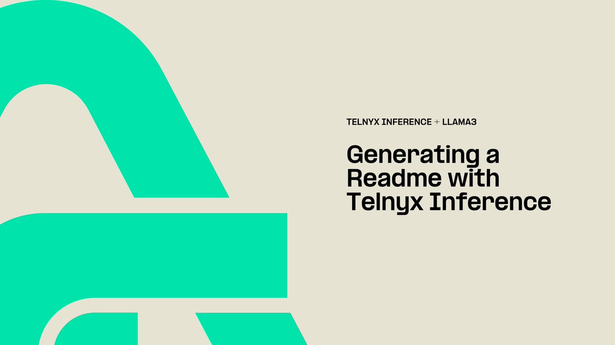 telnyx's tweet image. Simplify your documentation process with Telnyx Inference!
Check out our latest demo, where @jackgordley from our AI Squad auto-generates a README for MermaidGPT using the readme-ai repo.
telnyx.com/resources/ai-g…
#AI #AIDocumentation