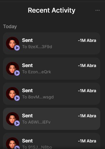 🔥🔥CHECK YOUR WALLET🔥🔥
AIRDROP $1,000,000 $ABRA 🚀
DON’T MISS THIS OPPORTUNITY 😱
Post your $SOL address 👇🏻 + like + follow ❤️