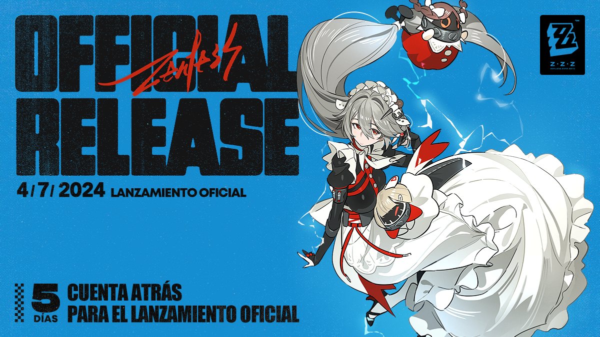 ZZZ_ES's tweet image. 🎁¡El lanzamiento oficial de Zenless Zone Zero es en 5 días!

«El espectáculo está a punto de comenzar. Todo está listo.»
¡Gracias a Old radiO por su magnífica obra de arte!

¡Sigue a @ZZZ_ES y comparte esta publicación para tener la oportunidad de ganar una alfombrilla para…