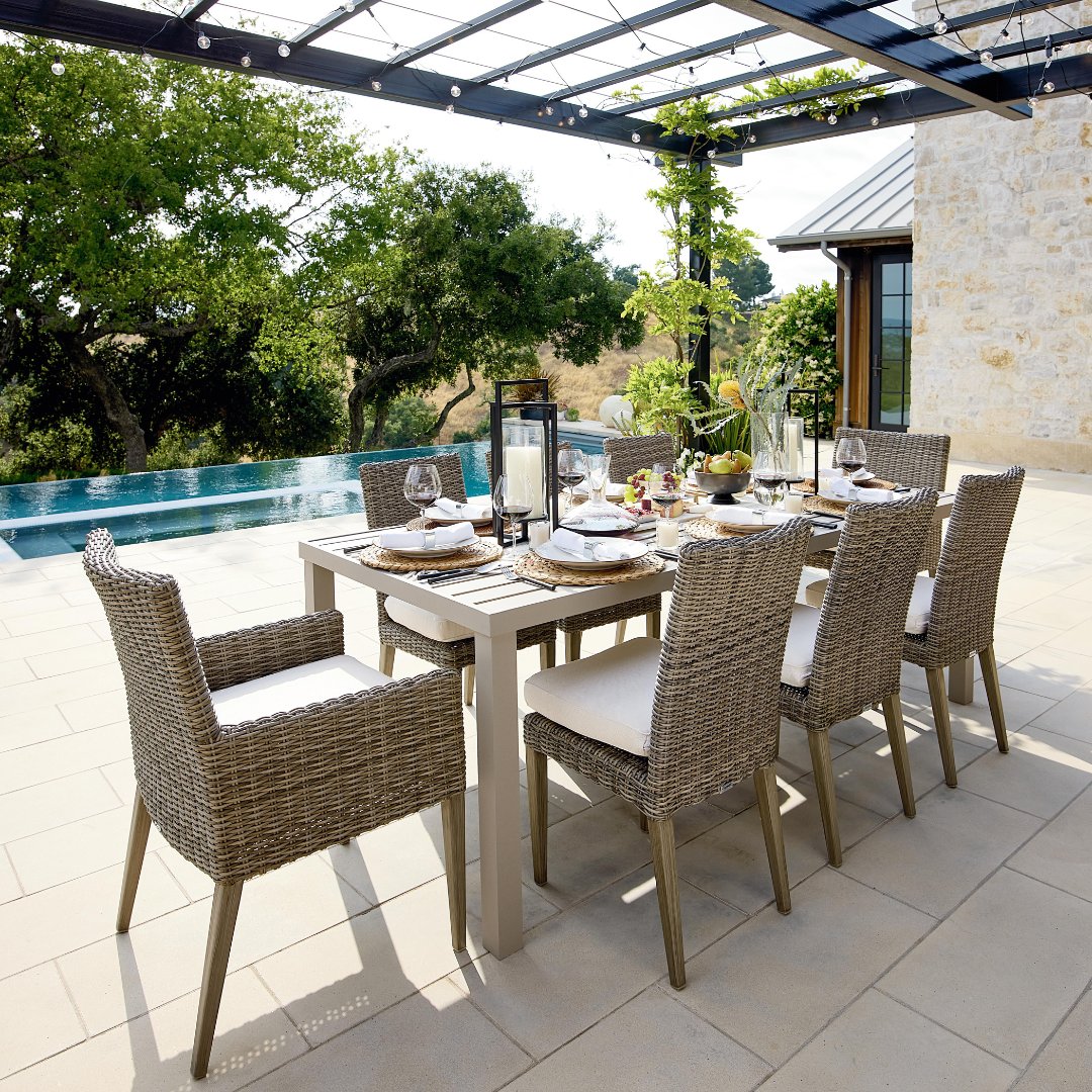 Summer nights are for al fresco dining 🍽️ Start with our Bonavista Table and Huntington Chairs to set the patio scene for your next dinner party. bit.ly/45B0C5t
#dinnerparty #outdoorfurniture #summerhosting