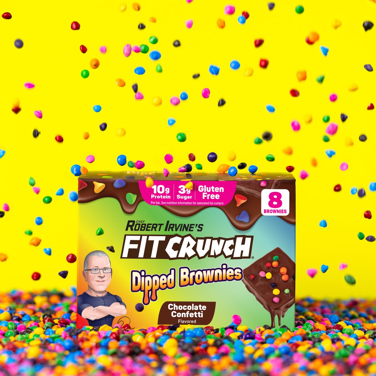FitCrunchBars's tweet photo. 🍫 🎉 Introducing Chocolate Confetti Dipped Brownies! Celebrate the good old days with your favorite childhood snack! #DipBackInTime
NOW AVAILABLE 👉 https://t.co/bKHDdVMi3F https://t.co/PvGNLPacMk