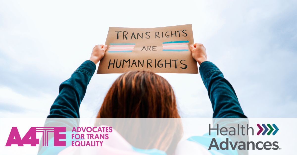 HealthAdvances's tweet photo. Throughout #PrideMonth, Health Advances has been raising money for A4TE, an organization that fights for the legal rights of transgender people in America. Join us in supporting #A4TE and fighting for #TransEquality! Donate Here: https://t.co/ryUV8yf3PM https://t.co/1TZ86voFeO