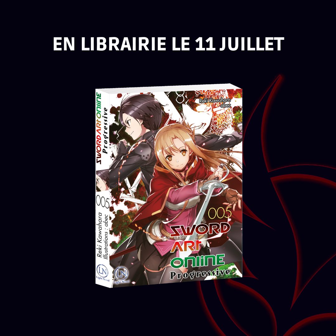 Les bonnes nouvelles de l'été ! 🥰

Dès le 11 juillet, retrouvez le 10e volume tant attendu de SAO - Moon cradle, et le 5e volume de SAO Progressive dans vos librairies et points de ventes habituels !

Prêts à continuer la partie ? ⚔️

#sao #saoprogressive #ln #sortiesdumois