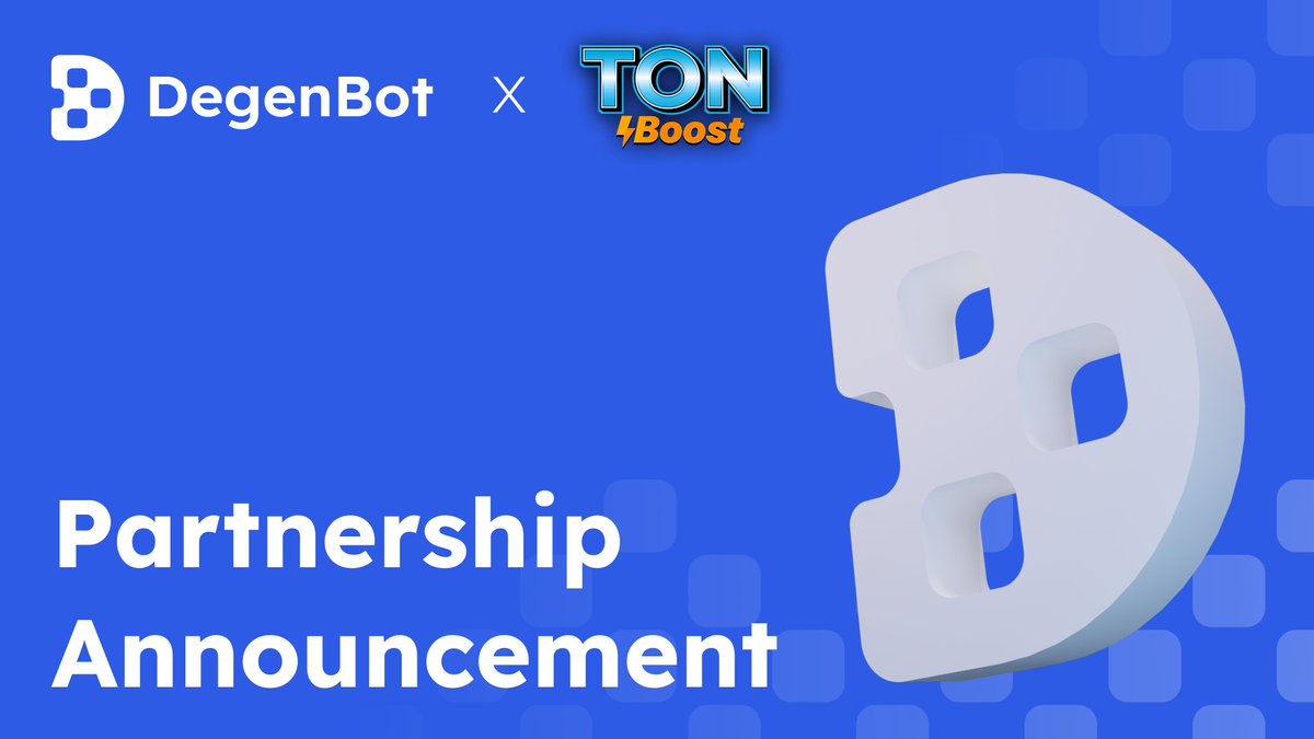 Degen Bot 🤝 @tonboostapp

🔥We are thrilled to announce our partnership with @tonboostapp

@tonboostapp is the fastest &amp; most lucrative cloud mining app on Telegram powered by
<a href="/ton_blockchain/">TON 💎</a> &amp; <a href="/thenotcoin/">Notcoin Ø</a> ⚡️🟦

🚀 Let's go Degen with us! 👉 t.me/degen_tradebot

#TON