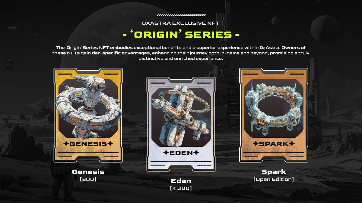 Introducing the ‘Origin’ Series Genesis NFT 

Your Ultimate Pass for Supreme Benefits to the 0xastra cosmos. ✨

🔓 Discord Now Open: Connect, engage, and unlock exclusive whitelist opportunities. 

discord.gg/0xastra

Don't miss your chance to be part of the genesis ✦