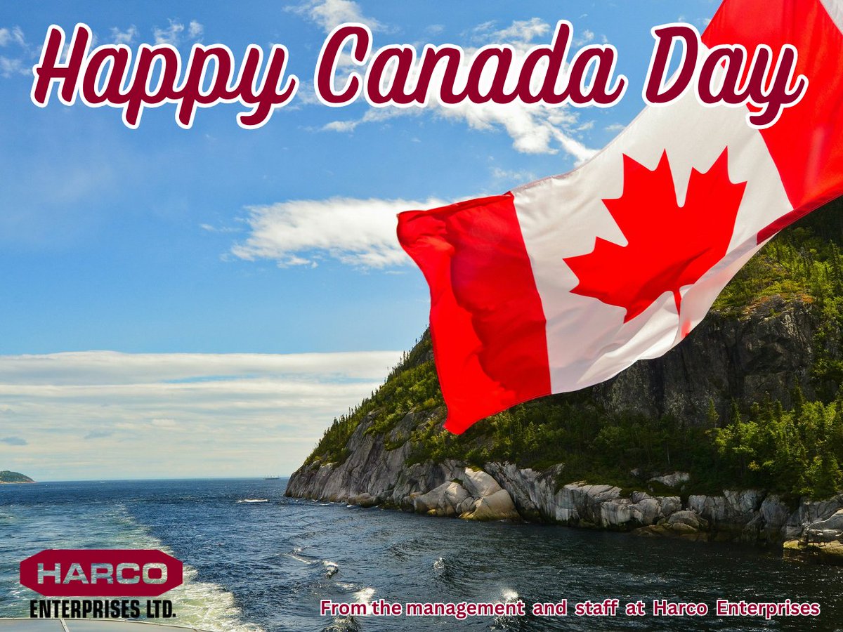 In anticipation of the July 1st holiday, the Management and Staff at Harco Enterprises would like to wish everyone a Happy Canada Day! May your day be filled with joy, celebration, and pride in our beautiful country.  #CanadaDay #ProudlyCanadian #HarcoEnterprises