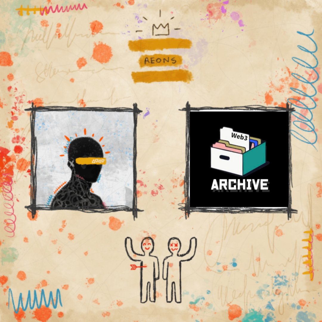 Collaboration Announcement🎉
We're glad to announce our collaboration with
<a href="/AeonsBTC/">Aeons</a> X <a href="/Archivealpha_/">Archive Alpha</a>
Stay tuned for further updates on this exciting collaboration✨
