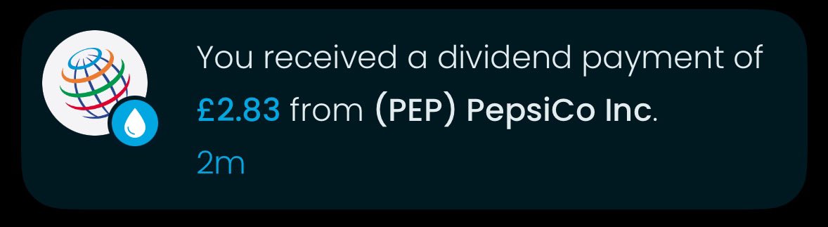 My last dividend of the month, and it comes from $PEP!

My total for the month is… £29.94! So close to breaking £30! Still a 50% increase from June last year!